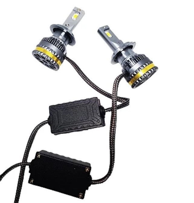 Set becuri LED H4 A8 Canbus, 100W, 15000Lm, 6000K, lumina alba-rece