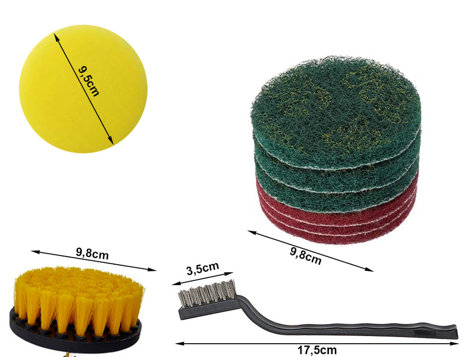 Set bureți si lavete din microfibra pentru spalat si lustruit, pensule, perii si capete pentru bormasina