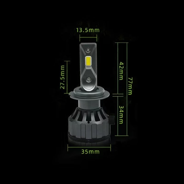 Set cu 2 becuri LED H7, Canbus, 120W, 6000LM, IP68, fara eroare, lumina alb-rece