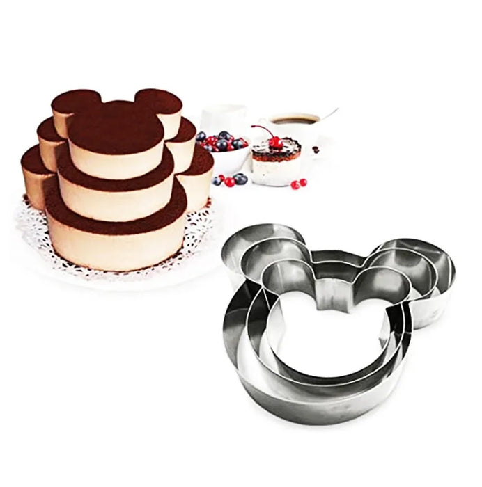 3 darab készlet a sütemény munkalapjainak sütésére Mickey Mouse formájában