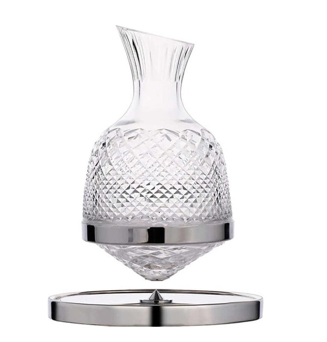 360 -Degree Rotary Drink Decanter σετ, με υποστήριξη και 2 γυαλιά, 1,6L, γυαλί, διαφανές