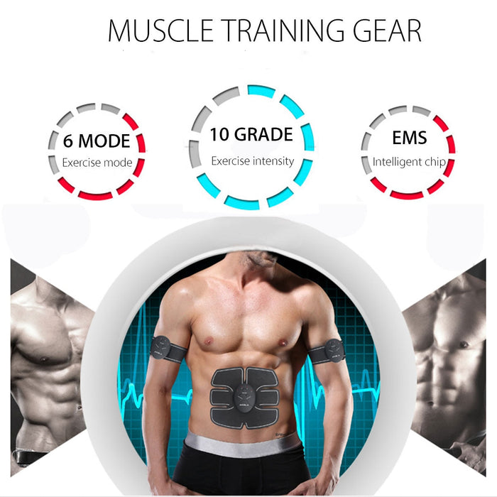 Smart Fitness Intimulator Set, Muscle Electrostimulation for Toning, 8 κομμάτια, μαύρο