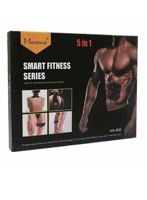 Smart Fitness Intimulator Set, Muscle Electrostimulation for Toning, 8 κομμάτια, μαύρο