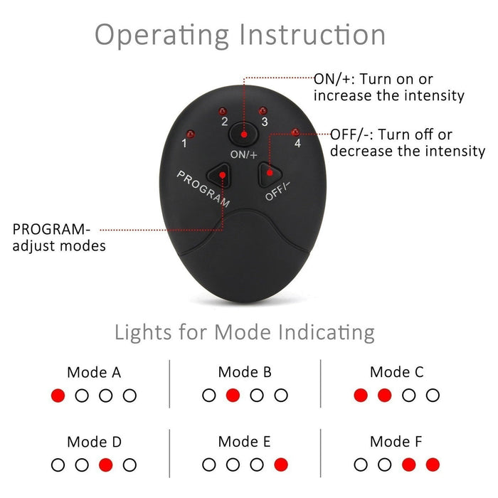 Smart Fitness Intimulator Set, Muscle Electrostimulation for Toning, 8 κομμάτια, μαύρο