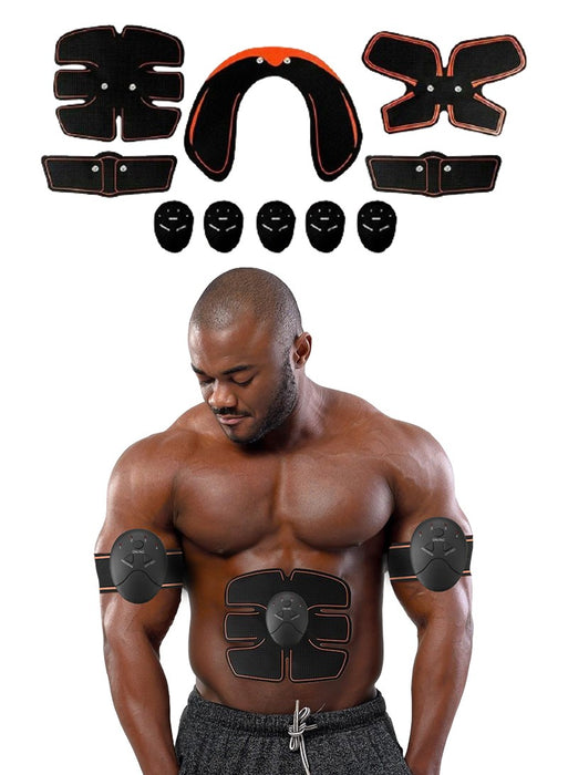 Smart Fitness Intimulator Set, Muscle Electrostimulation for Toning, 8 κομμάτια, μαύρο