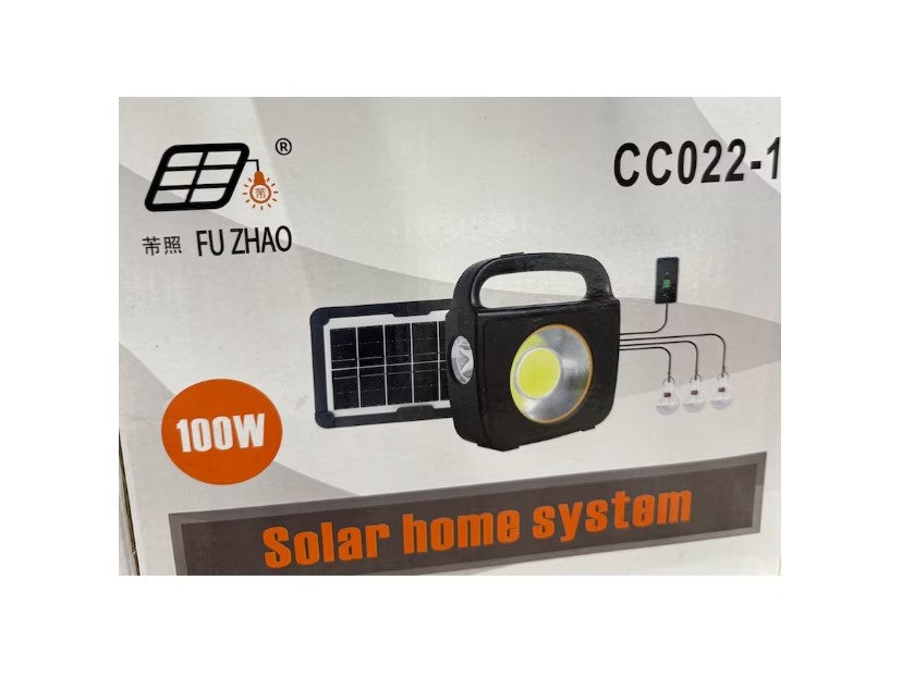 Sistem solar pentru Iluminat Casa CC002-1 cu Panou si 3 Becuri 100W