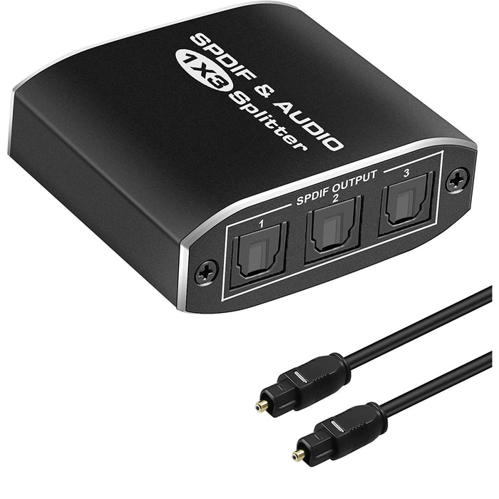 Splitter Audio Toslink SPDIF Unidirectional, 4K и 3D поддръжка