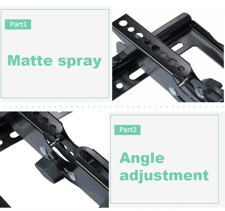 Поддръжка на метална телевизия, фиксирана, за стена, за телевизори между 14-42 инча