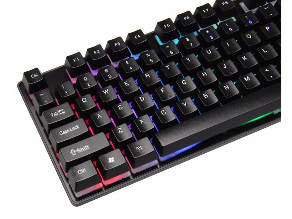 Tastatura Gaming Iluminata LED RGB, Interfata USB Plug&PLay, Negru