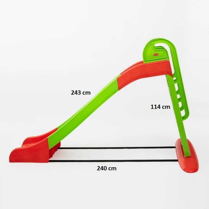 Долони слайд за деца 3 години+, 243 см, червено със зелено