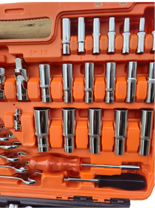 Το Tubular Key Kit με 216 κομμάτια, υλικό βαναδίου Chrome, μαύρο-πορτοκαλί