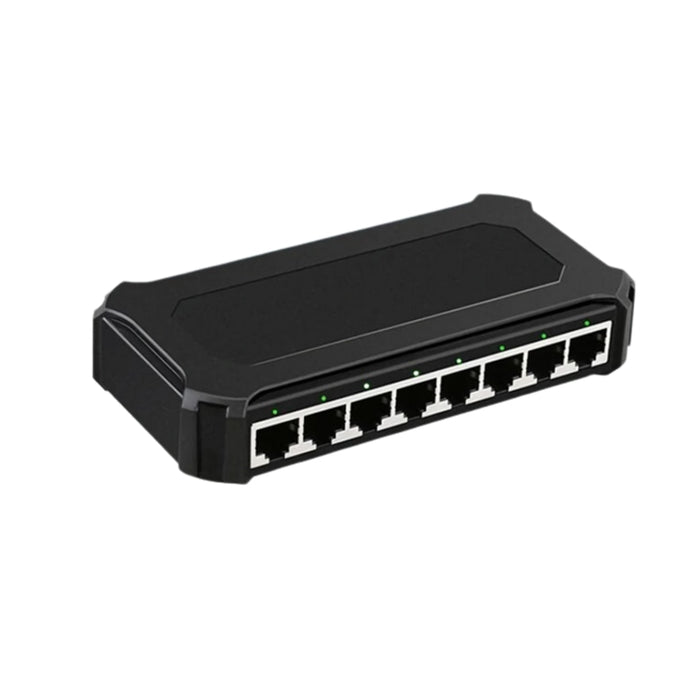 Switch Internet cu 8 Porturi, 100/1000Mbps, Plug and Play, Q-JH02