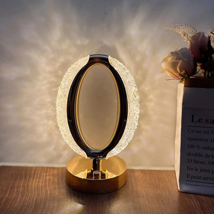 LED декоративна лампа, кристален тип, USB акумулатор, с 3 режима на осветление