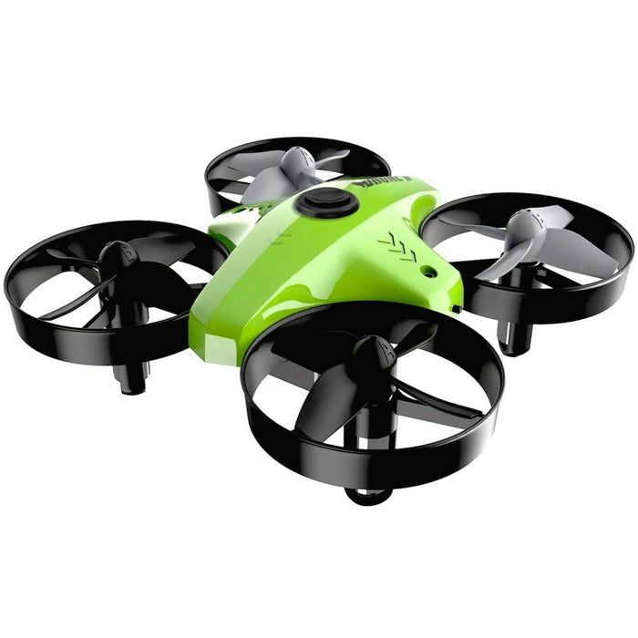 Mini drón Q-x10M, könnyű, autonómia 6 perc, legfeljebb 30 m, fekete-zöld