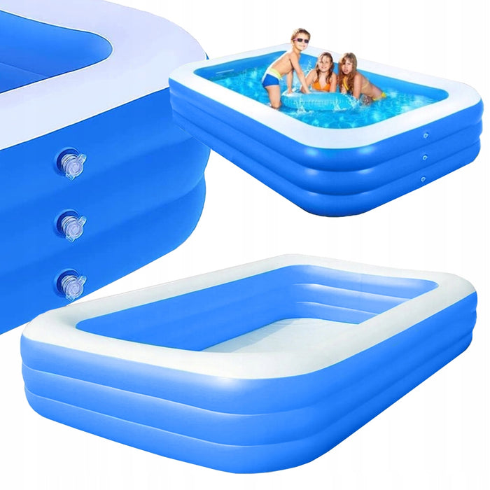 Piscina gonflabila dreptunghiulara pentru curte/gradina, Dimensiuni 165x110x40