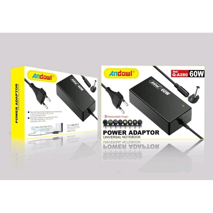 Incarcator Universal pentru Laptop, 60W, 8 Mufe