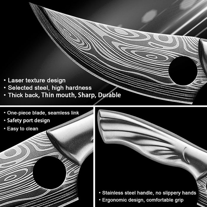 Японски кухненски нож, неръждаема стомана, включен калъф, сребро