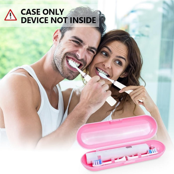 Υποστήριξη - Θήκη ταξιδιού για ηλεκτρική οδοντόβουρτσα και 2 άκρα, ροζ