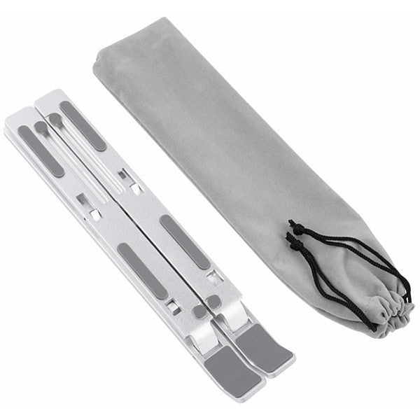 Поддръжка за алуминиев лаптоп, сгъваем и регулируем по височина, 10 "-15.6", сребро