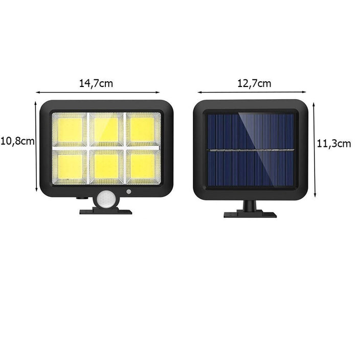 Solar Lámpa 120 LED -es COB 30W eltávolítható panelrel, fény/mozgásérzékelő