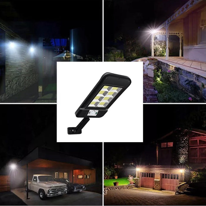 Solar Lámpa 8cob 160 LED, Mozgás/Világos érzékelő, távirányítóval