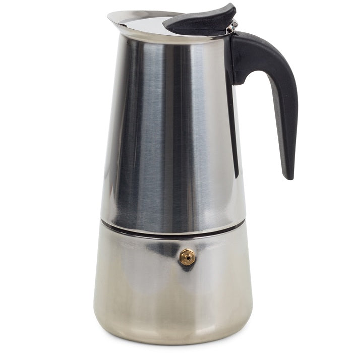 Кафе еспресор за 9 кафе, газова печка и електрическа, неръждаема стомана