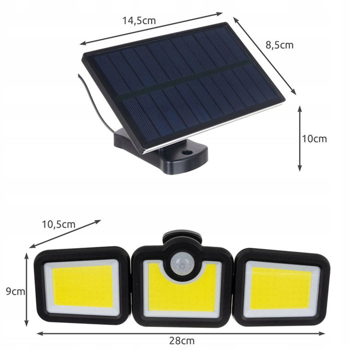 Ηλιακή λάμπα 171 LED COB, Power 120 W, αφαιρούμενο πίνακα