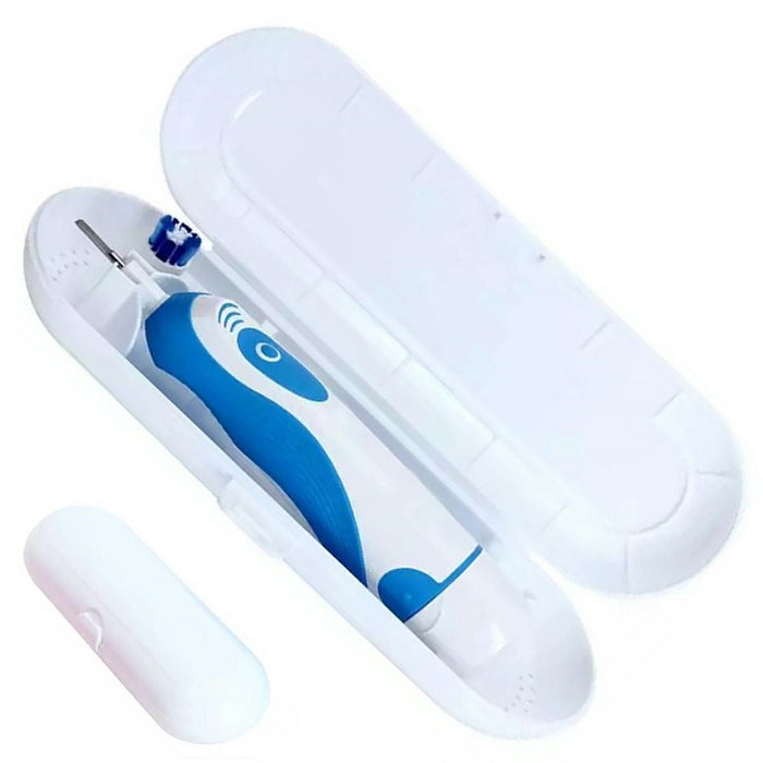 Пътуващ калъф за електрическа четка за зъби и 2 края, бяло