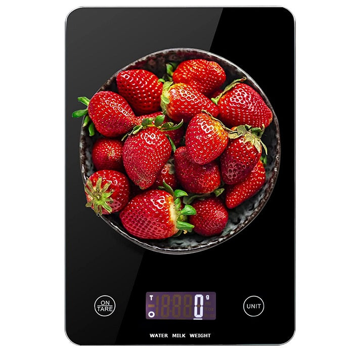Електронни кухненски везни, LCD екран, до 5 кг, 1g точност, черно