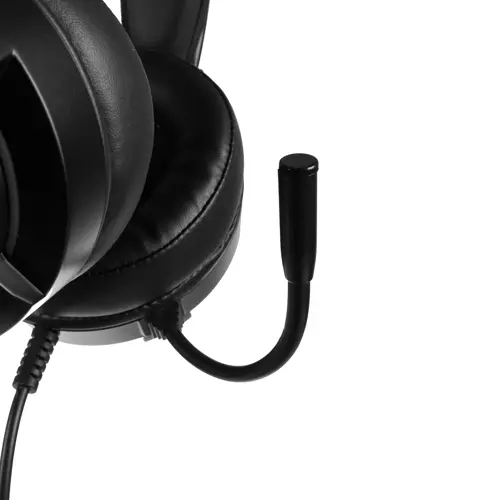 Игрални слушалки с микрофон и RGB осветление, черно