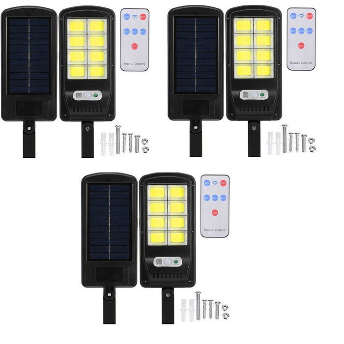 3 Solar Lámpa készlete 8cob 160 LED, mozgásérzékelő, fény, távirányító