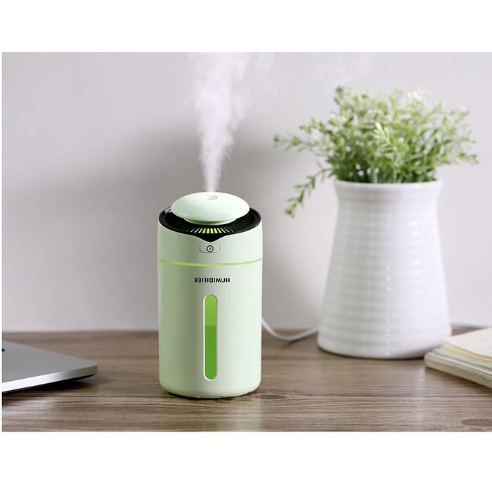 Umidificator - Difuzor Aromaterapie cu ultrasunete, 300ml, oprire automata, Verde Pastel