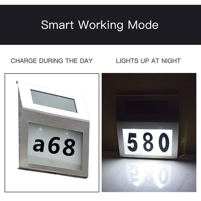 LED номер със слънчево натоварване за домашен, модерен дизайн, сиво