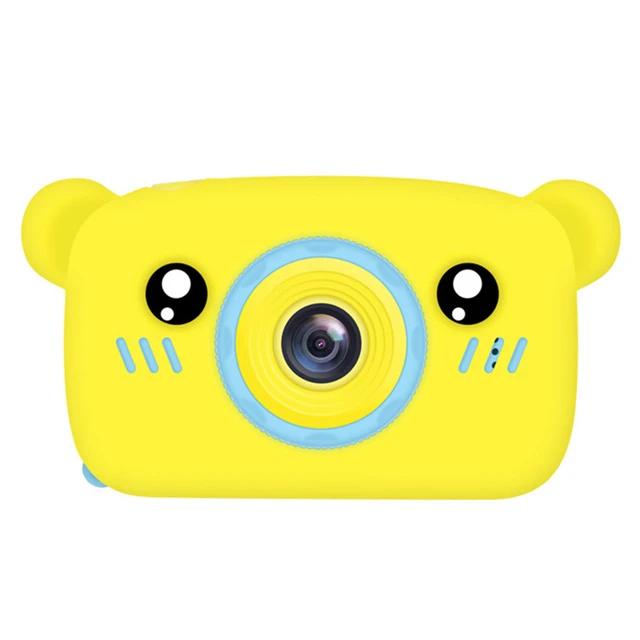 Camera foto copii, HD, functie webcam, 50 efecte foto, ecran 2inch, in forma de ursulet