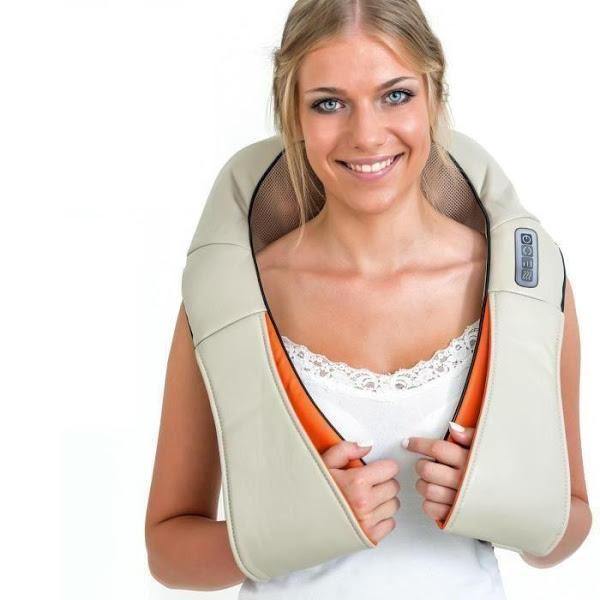 Устройство за масаж на цервикален масаж с инфрачервена функция с топки и отопление, мощност 24W