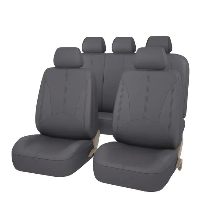 Σετ καρέκλες αυτοκινήτων, 9 κομμάτια από το Eco -Friendly Grey Leather