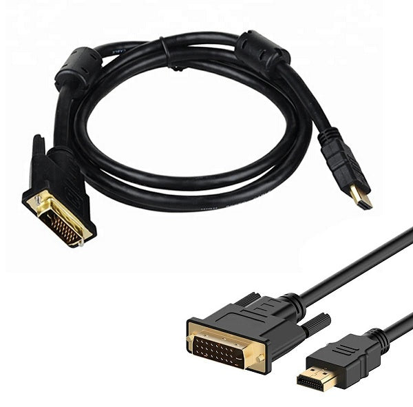 HDMI кабел 19 пина при DVI Dual Link 24+1 пина, 5Mbps, 2m дълъг