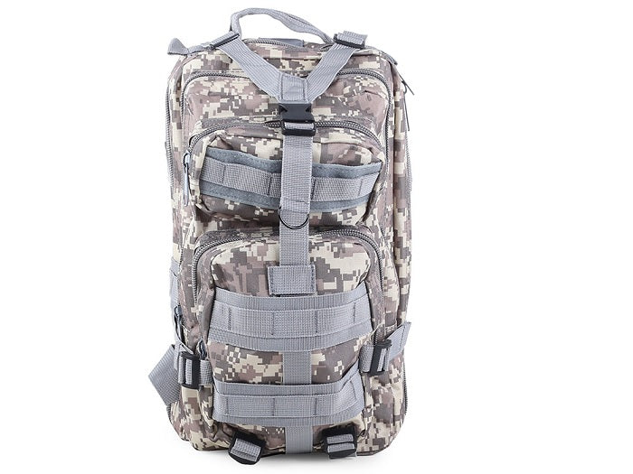 Rucsac Militar, Turism, Camping, Capacitate 30 L, Gri camuflaj