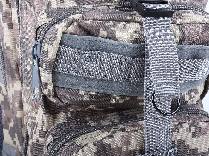 Rucsac Militar, Turism, Camping, Capacitate 30 L, Gri camuflaj